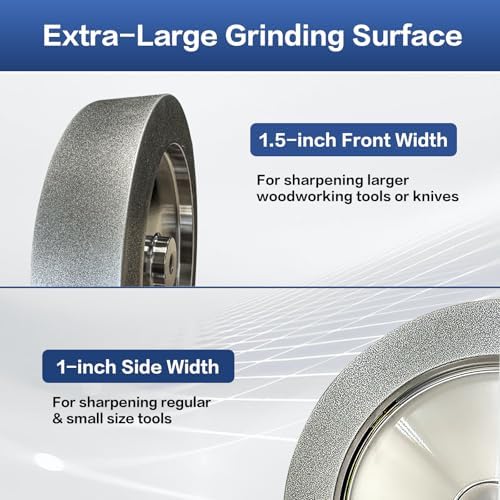 Mega Square CBN Grinding Wheel 8 inch 600 Grit,1.5 inch Wide