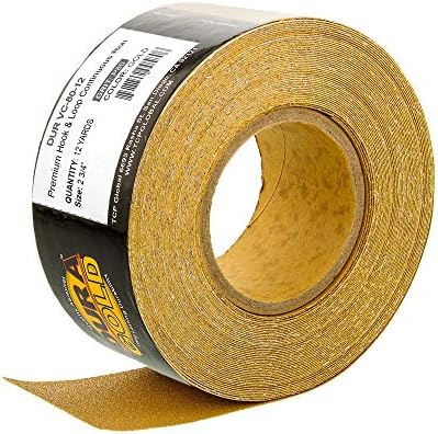 Dura-Gold Pro Series Longboard Hand Sanding File Sander Block - Hook & Loop Backing and PSA Backing Adapter Pad & 80 Grit PSA Longboard Sandpaper 12 Yard Roll, 2-3/4" Wide