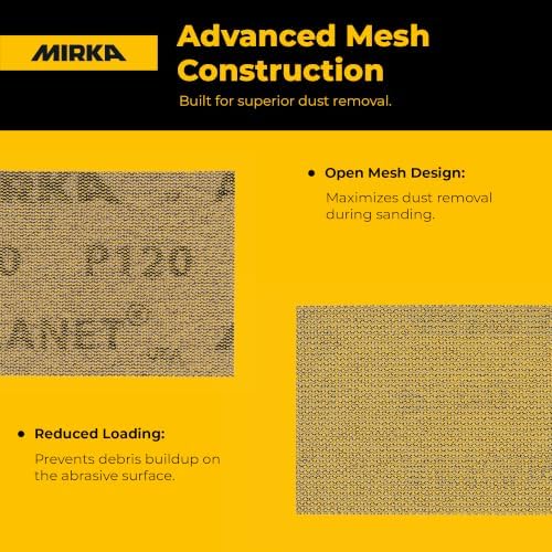 Mirka Abranet Sanding Discs 2.75x5 Inch Hook and Loop 50 Pack