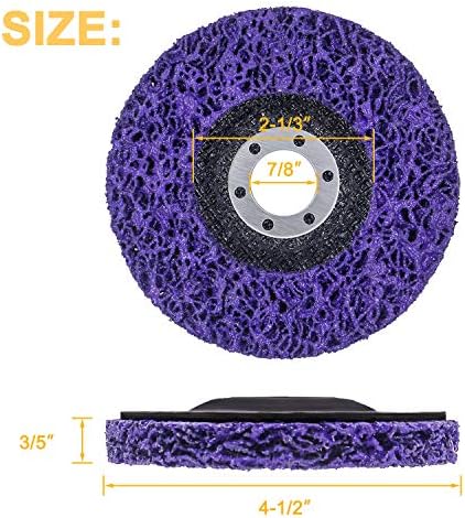 6 Packs 4-1/2" x 7/8" Strip Discs Stripping Wheel Fit Angle Grinder Clean and Remove Paint Coating Rust Welds Oxidation