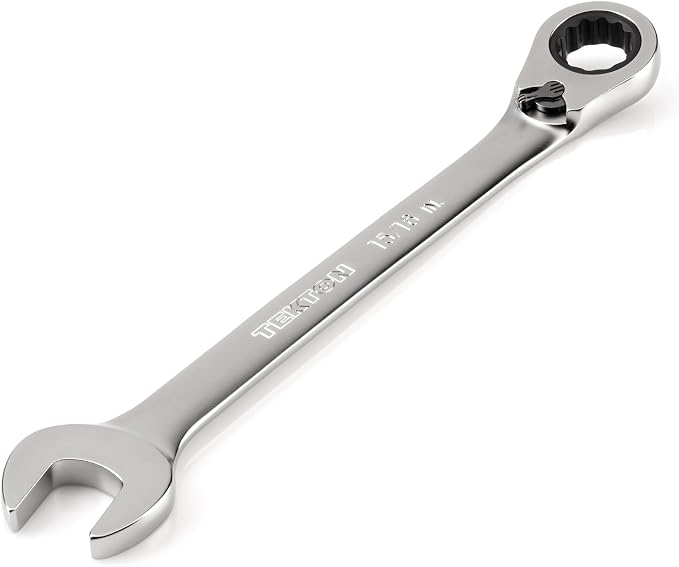 TEKTON 15/16 Inch Reversible Ratcheting Combination Wrench | WRC23324 | 12-Point, Satin Chrome Finish