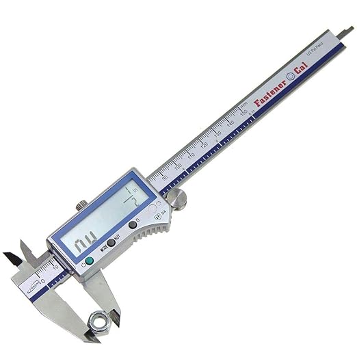 iGAGING Fastener Cal Digital Caliper 0-12"/300 mm - IP54 Electronic Caliper - Quick & Accurate Inch/Metric/Inch Fractional/Fastener Size Reading - Includes Case, Manual, & Battery