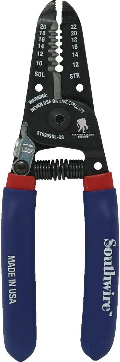 Southwire S1018SOL-US 10-18 AWG SOL & 12-20 AWG STR Ergo Handles Wire Stripper/Cutter
