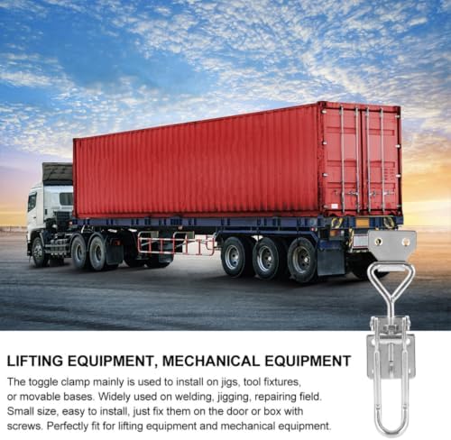 Toggle Latch Clamp Easy to Install Stainless Steel with Adjustable Latch Hardware Toggle Clamp Sturdy Silver Workholding Device for Repairing Field and Jigging Applications