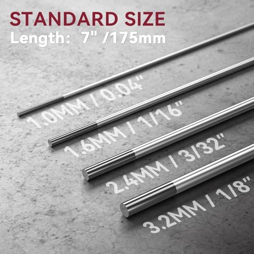 ARCCAPTAIN TIG Welding Tungsten Electrode 10-Pack 3/32"x 7" (Grey)