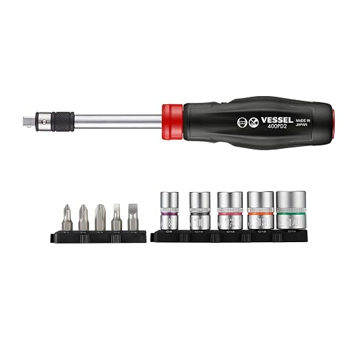 VESSEL (USA Official) 2 Way-Power Driver, 11PC. Set No.400PD21U