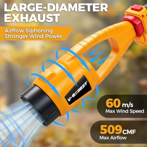 Cordless Leaf Blower 21V Electric Leaf Blower with 12.6Inch Telescopic Pole