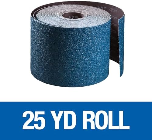 Mercer Industries 402080 Zirconia Cloth Floor Sanding Roll, 8" x 25 yd, Grit 80x