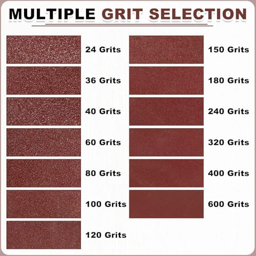 HARFINGTON 2-1/2 x 16 Inch Sanding Belts, 18 Pcs 40 Grits Aluminum Oxide Abrasive Belt Sander File Belt for Woodworking, Metal Polishing, Knife Sharpener