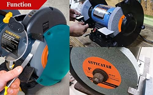 6" Bench Grinding Wheel, Green Silicon Carbide Abrasive