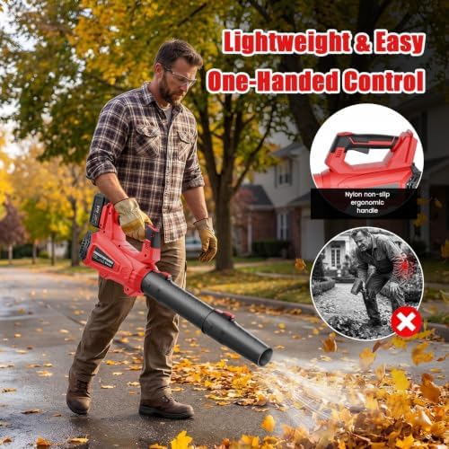 930CFM Electric Leaf Blower Cordless with 2 X 4.0 Batteries and Charger