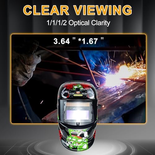 TRQWH Welding Helmet Auto Darkening Welding Hood with Welding Gloves