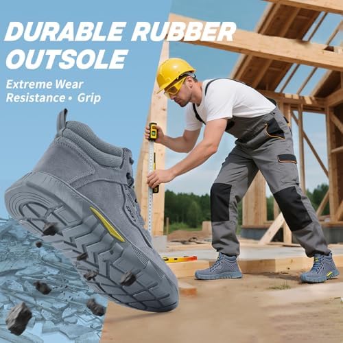 Steel Toe Shoes for Men Puncture Resistant Mens Safety Work Shoes