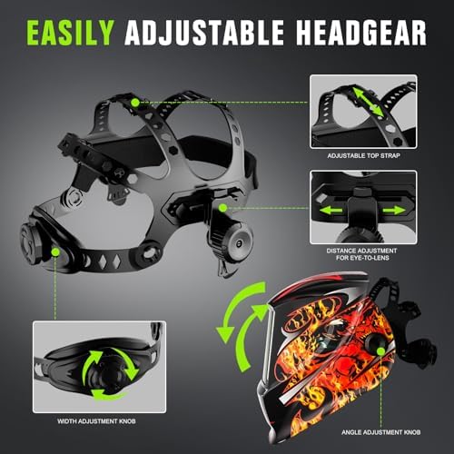 Laser Welding Helmet 900-1100nm OD8+ Professional Laser Face Shield
