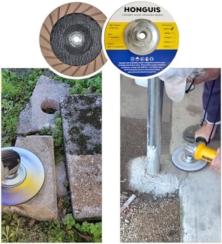 7" Ceramic Bond Diamond Cup Wheel for Concrete, 5/8-11, 30 Grit