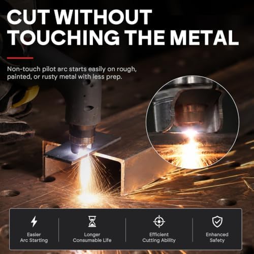 YESWELDER CUT-55DS PRO 55A Plasma Cutter, Non-HF, 110/220V, IPT40 Torch