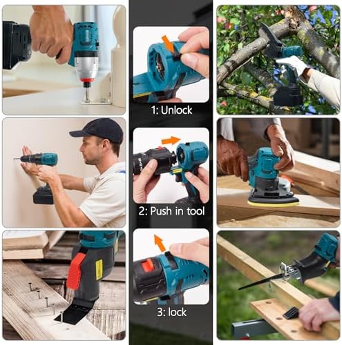 SELFIE CAT 10-in-1 20V Max Cordless Power Tool Combo Kit with 2 Batteries
