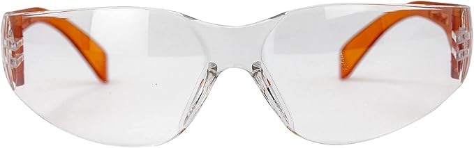 BISON LIFE Clear Safety Glasses – ANSI Z87.1 Scratch & Impact Resistant Wrap Around Eye Protection Goggles for Men & Women