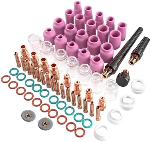 YOBEL 80PCS TIG Welding Accessories, TIG Cup Kit with Glass Cup for WP-17/18/26