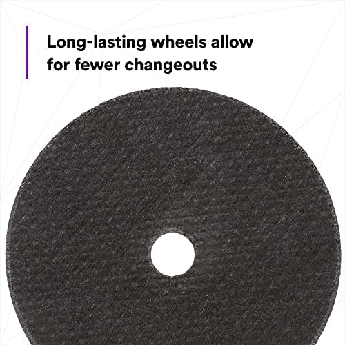 3M Cubitron II Cut-Off Wheel 33456, High Performance, Fast Cutting, Long Lasting, 3 in x .04 in x 3/8 in, Wheels/Carton