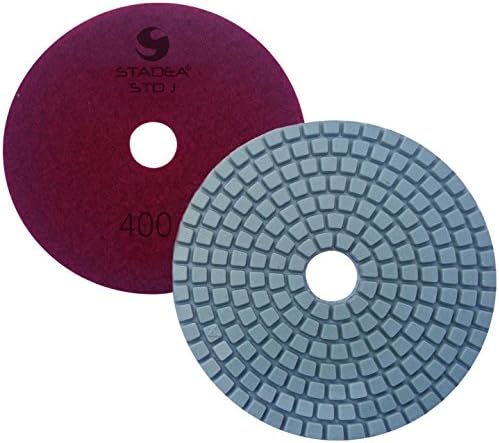 PPW157D Diamond Polishing Pads 4" For Concrete Terrazzo Stone Marble Granite Countertop Floor Wet Polishing, Grit 400 - Pack of 10