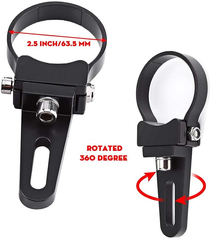 2.5" Aluminum Bullbar Mounting Bracket Clamps for LED Light Bar Mount Car Truck SUV ATV(2.5inch)