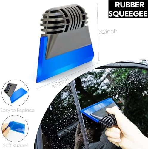 Vinyl Wrap & Window Tint Tool Kit – 12Piece with 1200W Heat Gun, Felt Edge Squeegee, Glass Squeegee, Edge Trimmer, and Precision Knife Cutter for Car Wraps, Window Film, PPF, Decals, and Graphics