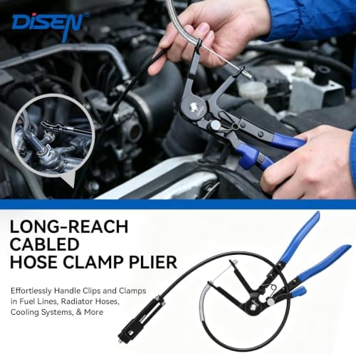 DISEN 14 PCS Hose Clamp Pliers & Fuel Line Electrical Disconnect Tool Set