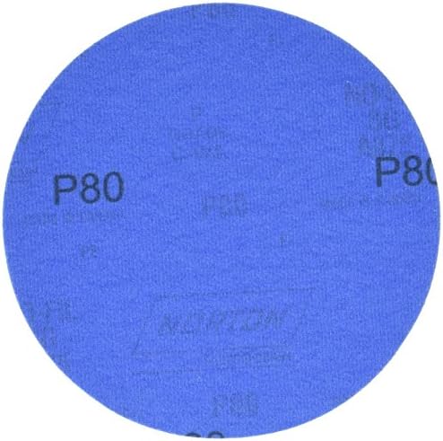 Norton 662611-40532 Dry Ice 6" P80C Grit NorGrip Sanding Disc, (Pack of 50)