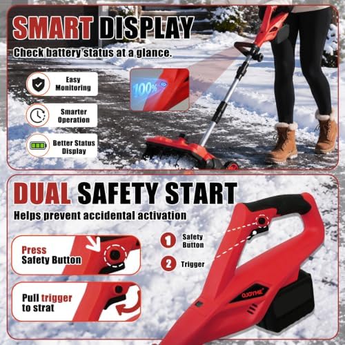 Electric Snow Shovel Cordless 16 Inch Compatible with Milwaukee M18 Battery