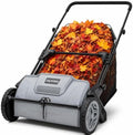 Dapper Supply 21" Push Lawn Sweeper (Also 22" & 26"), Leaf & Grass Collector, 3.5 Cu Ft Non-Woven Bag, Tool-Free Height Adjust, Folds for Wall Storage