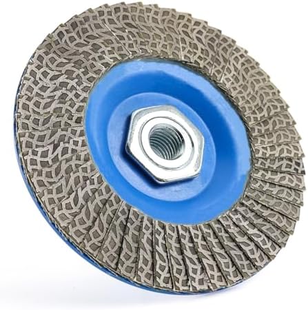 4.5" Diamond Flap Disc,Plastic Back Grinding Wheel for Marble,Ceramics,Sander Tile,Stone,Glass,Concrete(Grit 200-1pc)