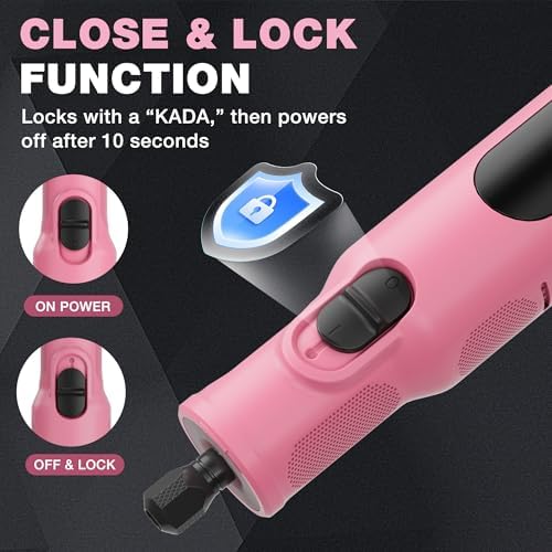 WORKPRO 8V Cordless Rotary Tool Kit, Type-C Charging, Pink Ribbon