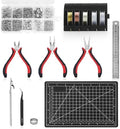Jewelry Pliers Making Tools Set, Mini Jeweler Pliers for Adults with Beading Wire Kit, Bracelet Helper, Craft Earring Accessories for Jewelry Making Supplies DIY Hobby Repair