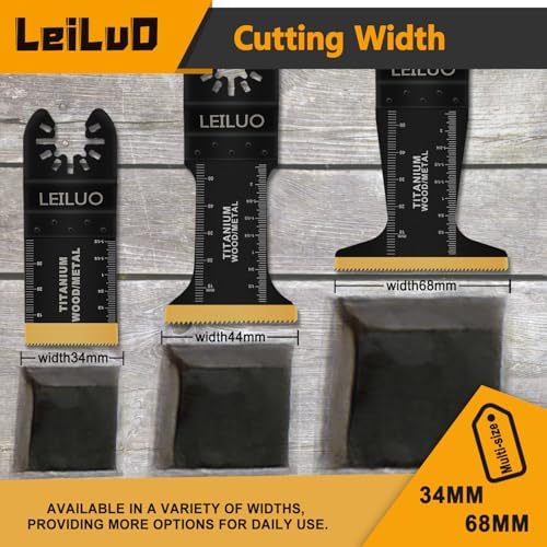 LEILUO 110Pcs Oscillating Saw Blades, Multitool Blade Set, Titanium Blade