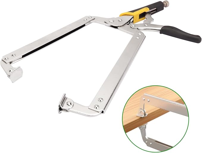 2 Pack 18 Inch C Clamp Locking Pliers with Swivel Pads, 18 Inch Heavy Duty C Clamp Welding Pliers for Woodworking and Home Improvement