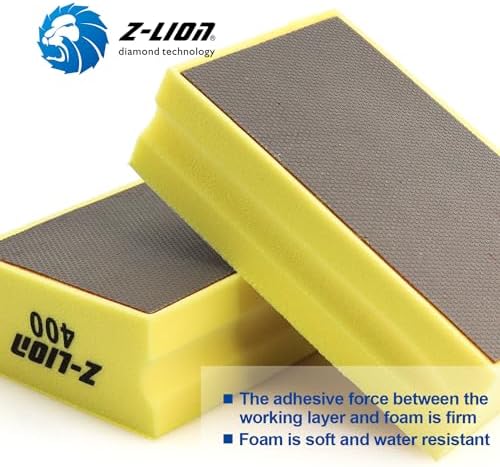 Z-Lion Diamond Hand Polishing Pads Electroplated Grit 400 for Glass Stone