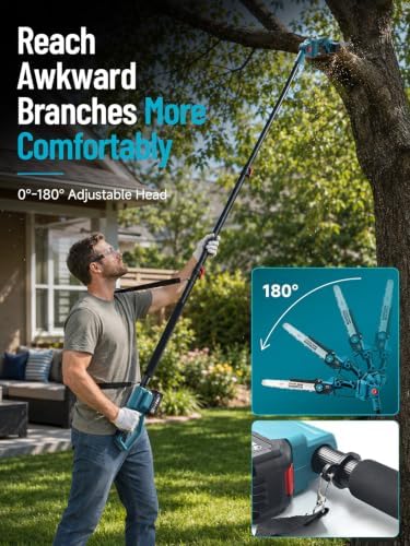 2-in-1 10 Inch Electric Pole Saw & Mini Chainsaw for Tree Trimming