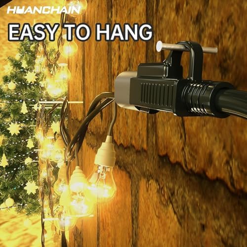 HUANCHAIN Indoor Outdoor Black Extension Cord 8 FT Waterproof 16/3 Gauge