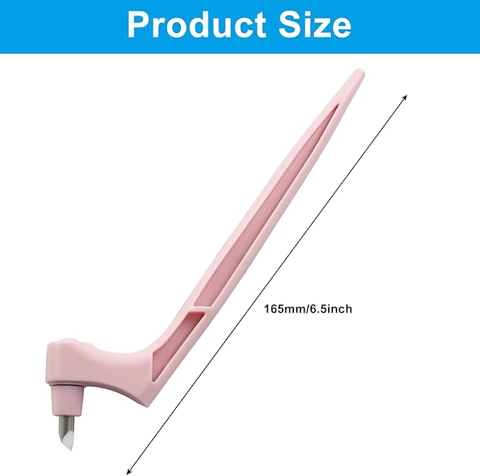 Craft Cutting Tools Pen, Craft Cutting Knives with 3 different 360 Degree Rotating Blades Stainless Steel Cutter Pen for Stencils Scrapbooks DIY Crafts (Pink)