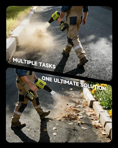 Faststar 21V 6.0Ah Cordless Leaf Blower, Brushless Handheld Jet Blower, 2000 MPH 800 CFM 1200G Thrust Powerful Electric Air Blower for Car Drying & Yard Cleanup (4500mAh)