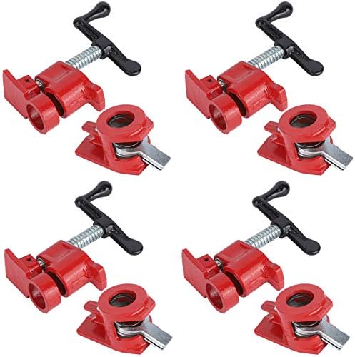 Woodworking Clamp Set for Workbenches 4 Sets 3/4 of Heavy Duty Iron Wood Metal Clamp Workholding Devices
