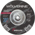 Weiler 56425 Wolverine Type 27 Cut and Grind Combo Wheel, A24T, 5/8" 11 UNC Nut, 7" x 1/8", Aluminum Oxide, 7" Diameter (Pack of 10)