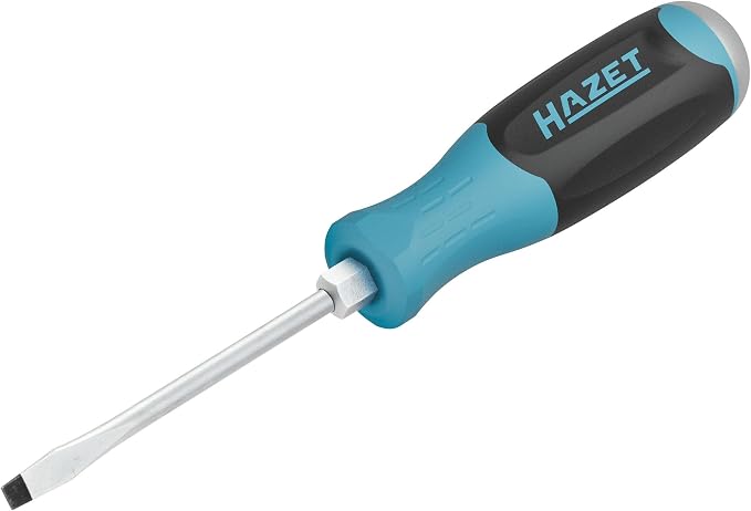 Hazet 811S/5 Slotted and Phillips Screwdriver Set with 3K Handles and Striking Caps, 5 Pieces