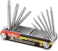 HORUSDY Tamper Proof Star Key Set (Folding) Security Torx Key Set Sizes Include T-6 to T-30