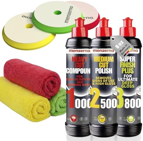 menzerna 3-Step Polishing Set 8 oz I HCC1000, MCC2500 & SFP3800