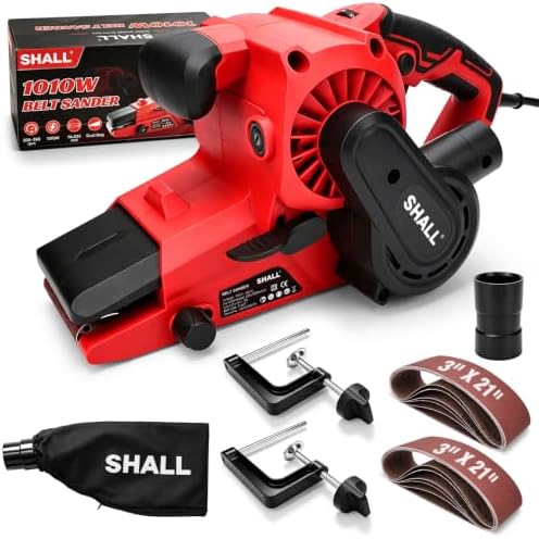 SHALL 8.4-Amp Belt Sander, 3" x 21" Belt Sander for Wood & Metal Work