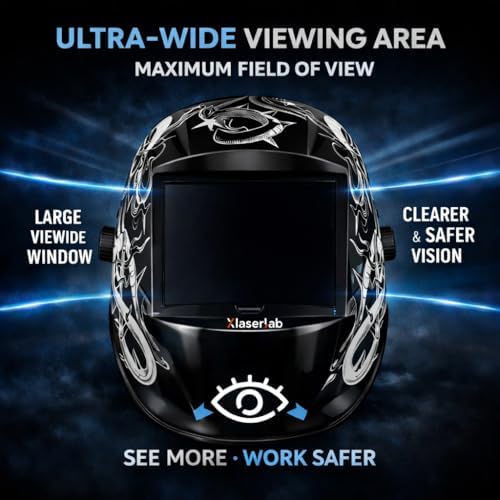 Laser Welding Helmet OD8+ – Large Viewing Area, Adjustable Fit, Infrared Protection Safety Mask for Laser Welding, Cutting, Cleaning & Marking