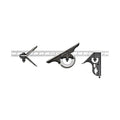Starrett Combination Set with Square, Center and Reversible Protractor Head and Blade - 18" Blade Length, Forged and Hardened Steel, 4R Graduation Type - C434-18-4R