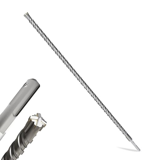 SDS Plus Rotary Hammer Drill Bits, (3/4"*39"-19mm*1000mm) - 4 Carbide Cutting Edges, Ideal for Masonry| Heavy-Duty Masonry |Hammer Drill Bits for Precision Drilling